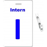Custom Printed PVC Intern Badges + Strap Clips - 10 pack